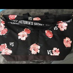 Victoria Secret Pink Rose Floral Tote Bag